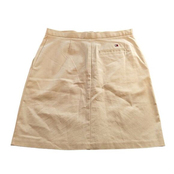 Tommy Hilfiger Golf Midi Skirt Women Sz 10 Khaki Pockets Boho - Picture 7 of 8